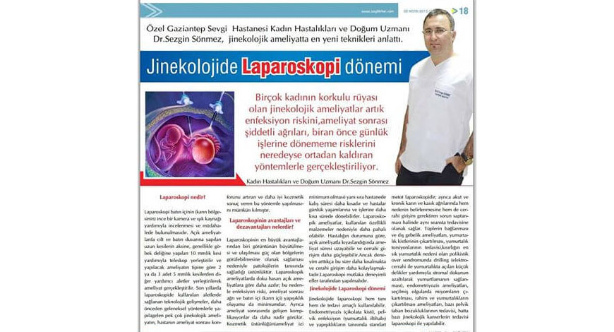 Nisan Ayında Yayınlanan Sağlık Dünyası Dergisindeki Yazımız